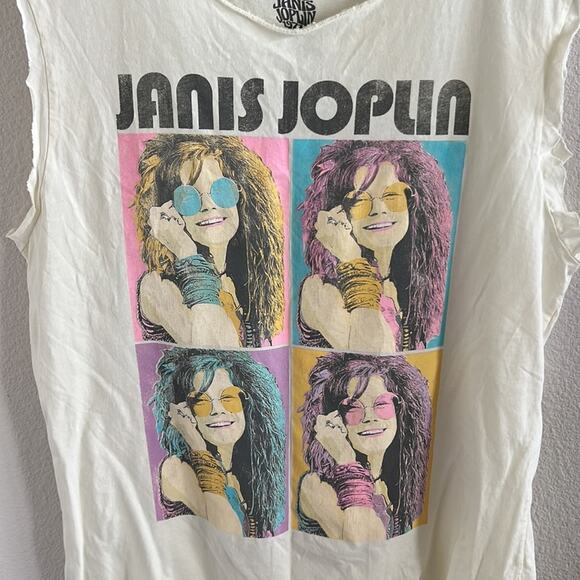ODDPEOPLE by RKB Pearl Janis Joplin 1971 100% Cotton Cutoff Graphic Tank Tee L - Picture 4 of 6